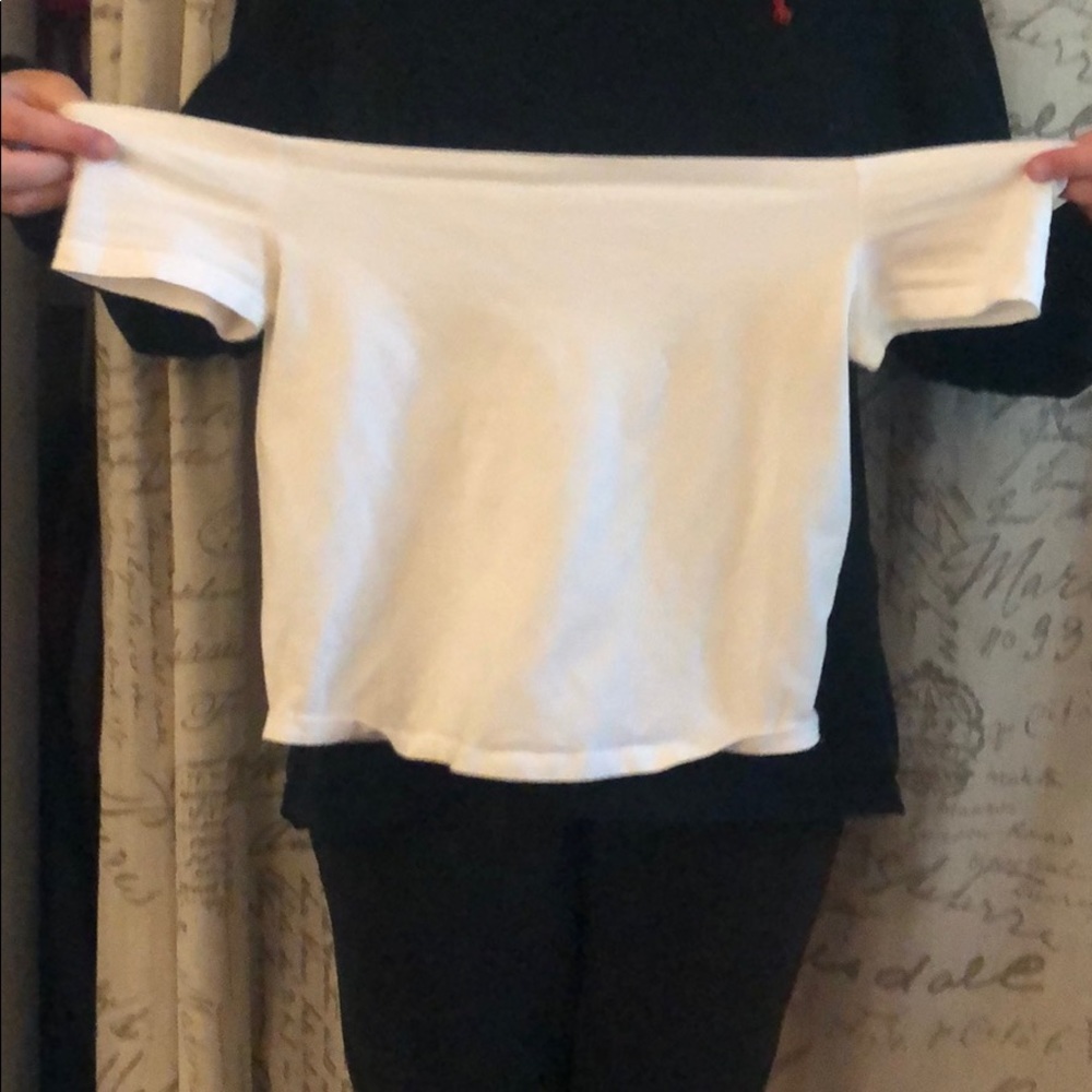 pacsun white crop top